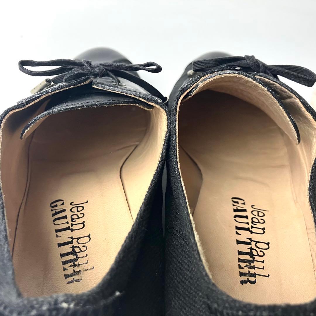 【良品】ジャンポールゴルチエ　オックスフォード　レースアップシューズ　黒　23