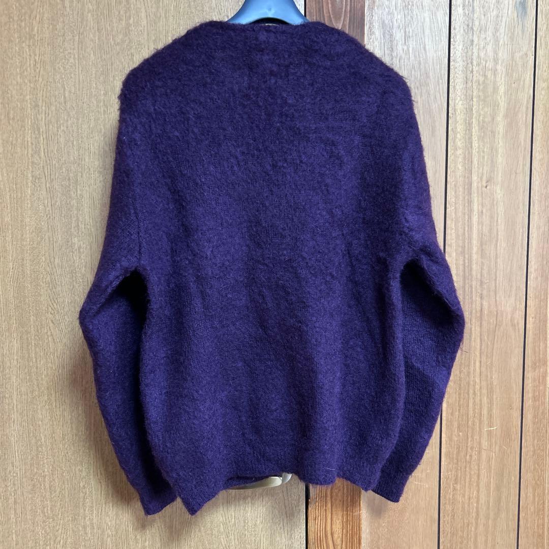 バ*ス様 JOE McCOY パープル モヘアカーディガン 42 XL