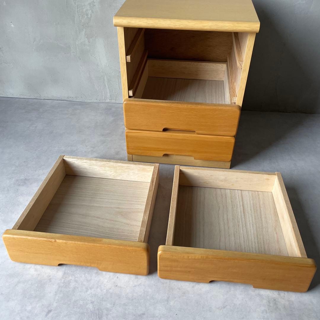 木製 4段チェスト 小さめ箪笥 サイドボード ナイトテーブル 小抽斗