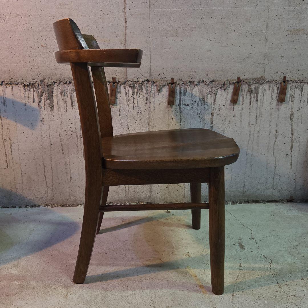 柏木工「ソフィー」 アームチェア 座面低め ダークブラウン ナラ材 2脚セット②