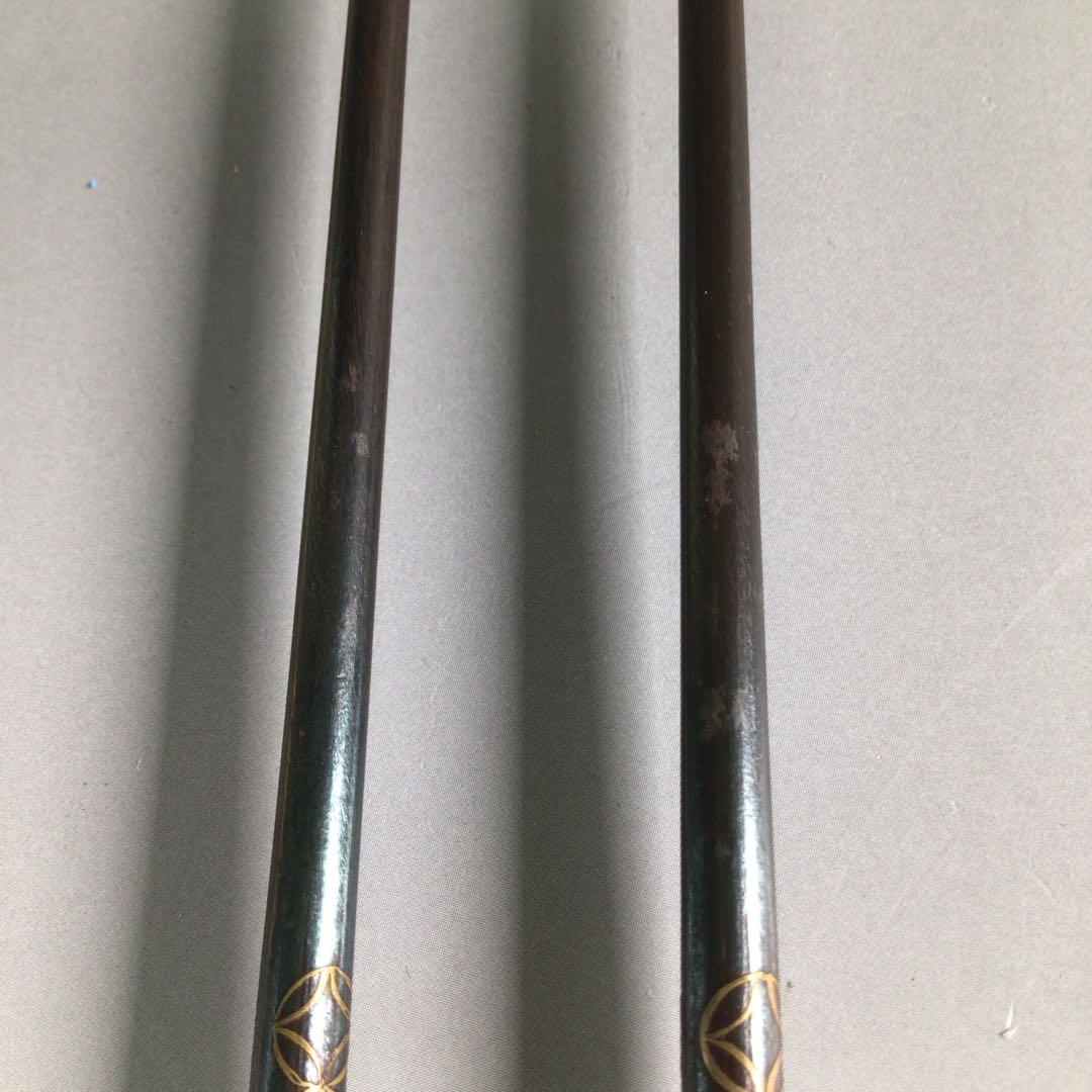 Ｒ４７　火箸　『寺西宗山造』『七宝象嵌』『飾火箸』　共箱　茶道具