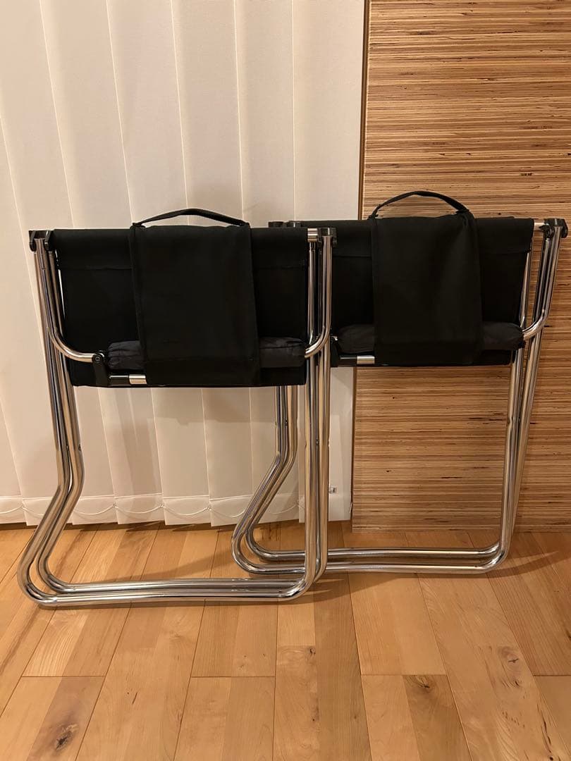 peak フォールディングディレクターズチェア　ブラック　二脚セット