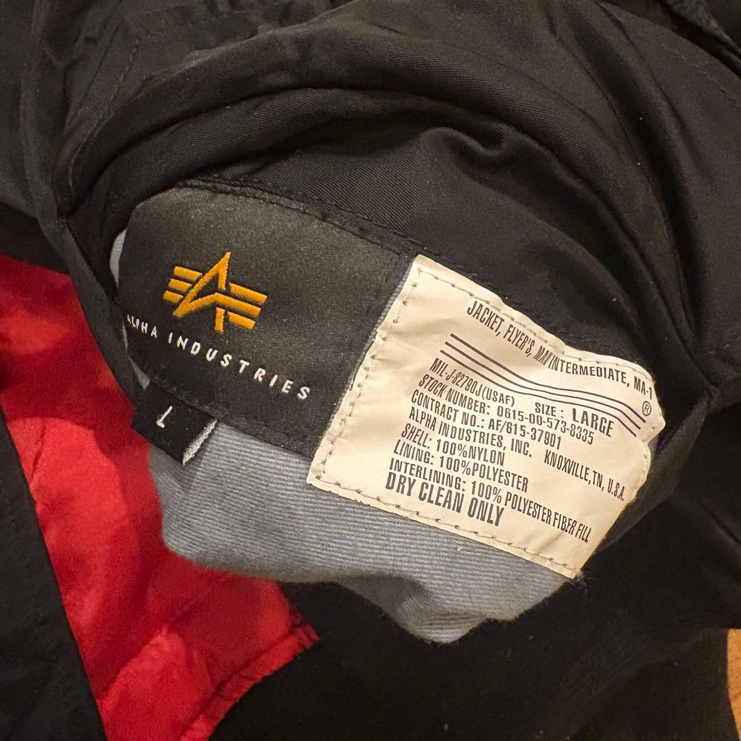 希少　ALPHA アルファ MA-1 J.S.B JSB 黒 L フライト