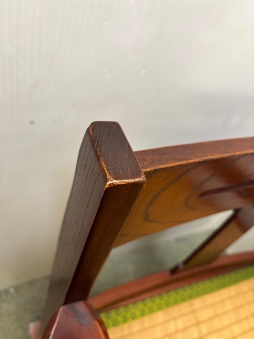 ① 昭和レトロ　和家具　和風アームローチェア　座椅子　ヴィンテージチェア当時物