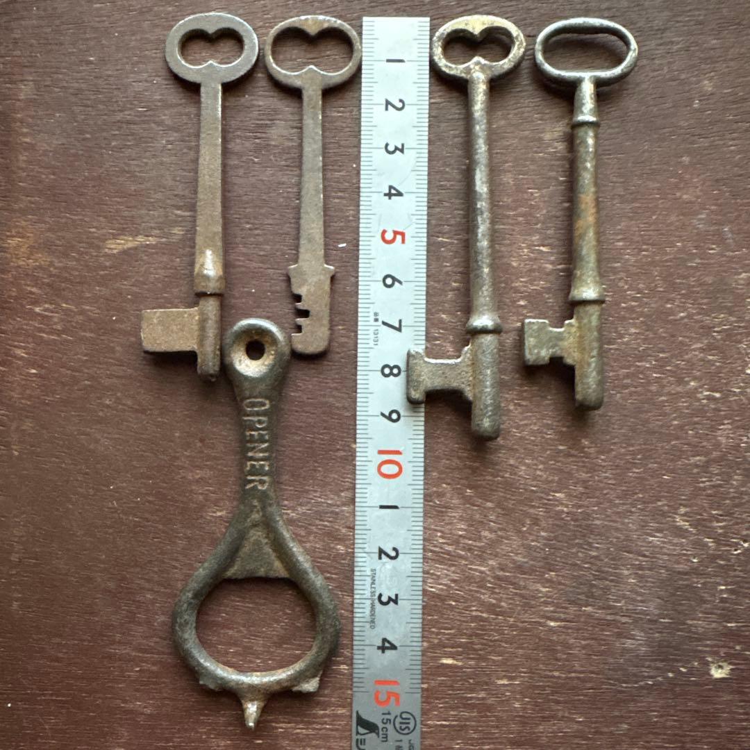 スケルトンキー／ランドリーピン／アンティーク／USA