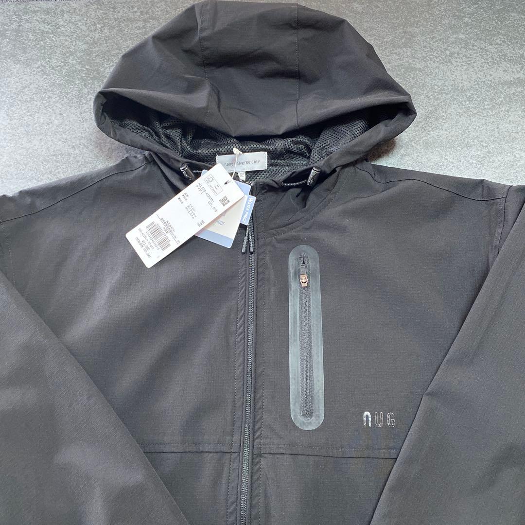 【新品未使用】ナノユニバース ゴルフ 撥水 ナイロンリップ フード ブルゾン L