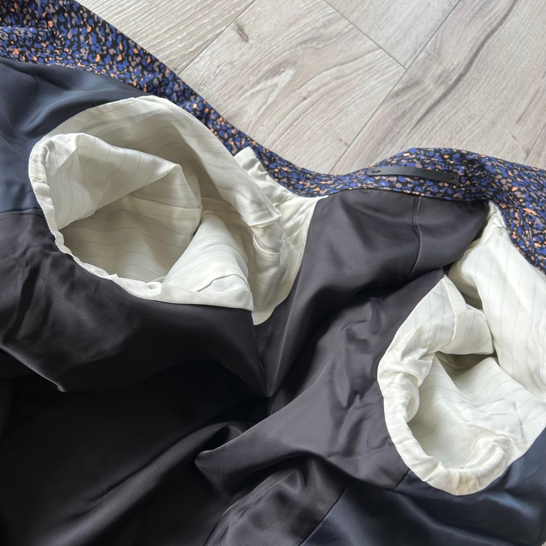 【美品】Ps Paul Smith 総柄ステンカラーコート S チンストラップ