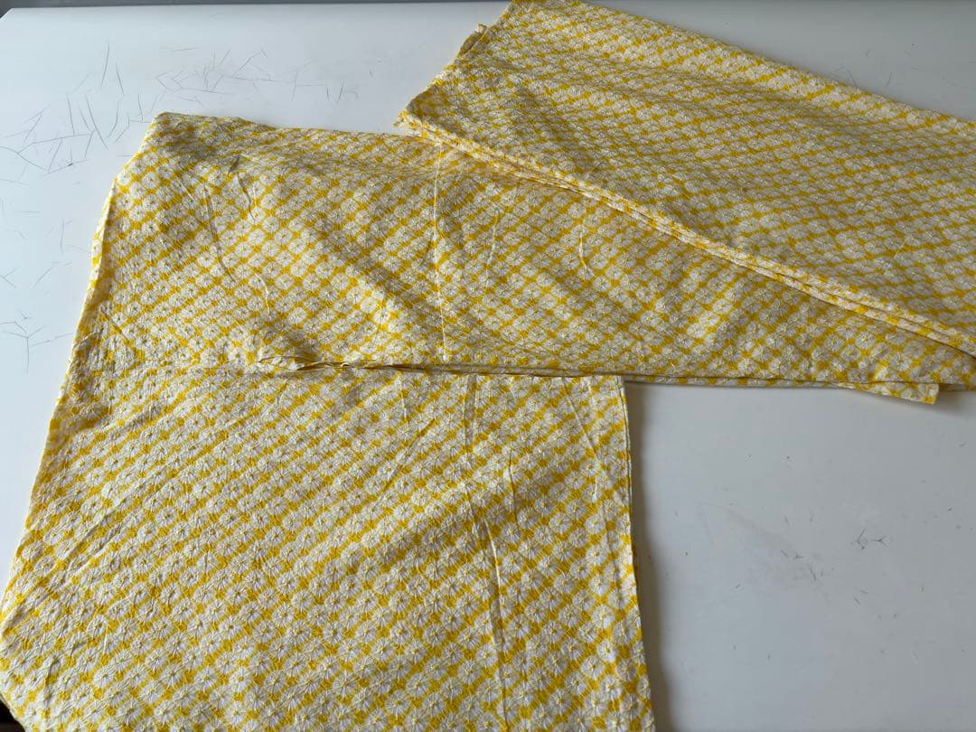 有松絞り　黄色　レア色　身丈153㎝