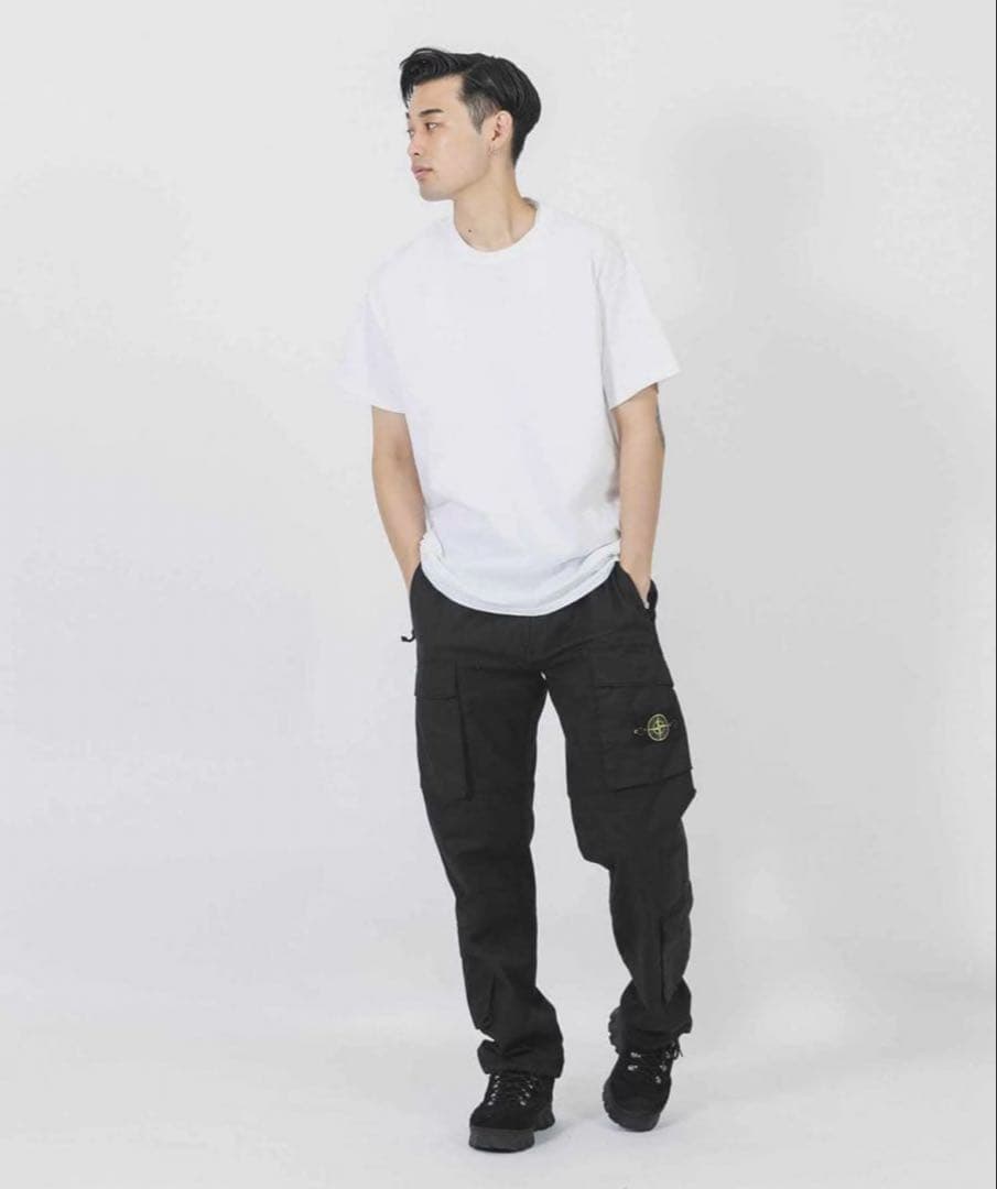 ストーンアイランド　ブラックカーゴパンツ