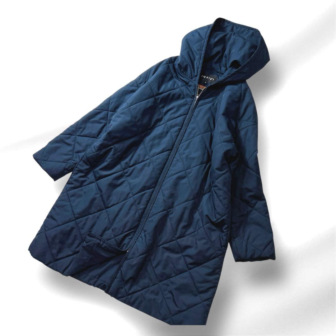 INDIVI フードライナー付き スプリングコート トレンチ オールシーズン