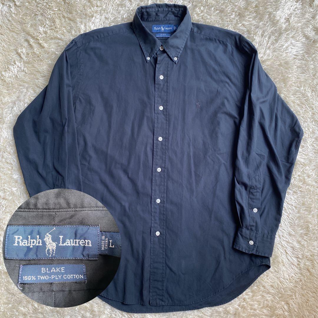 Ralph Lauren Blake 長袖シャツ Lサイズ ブラックポニー 黒