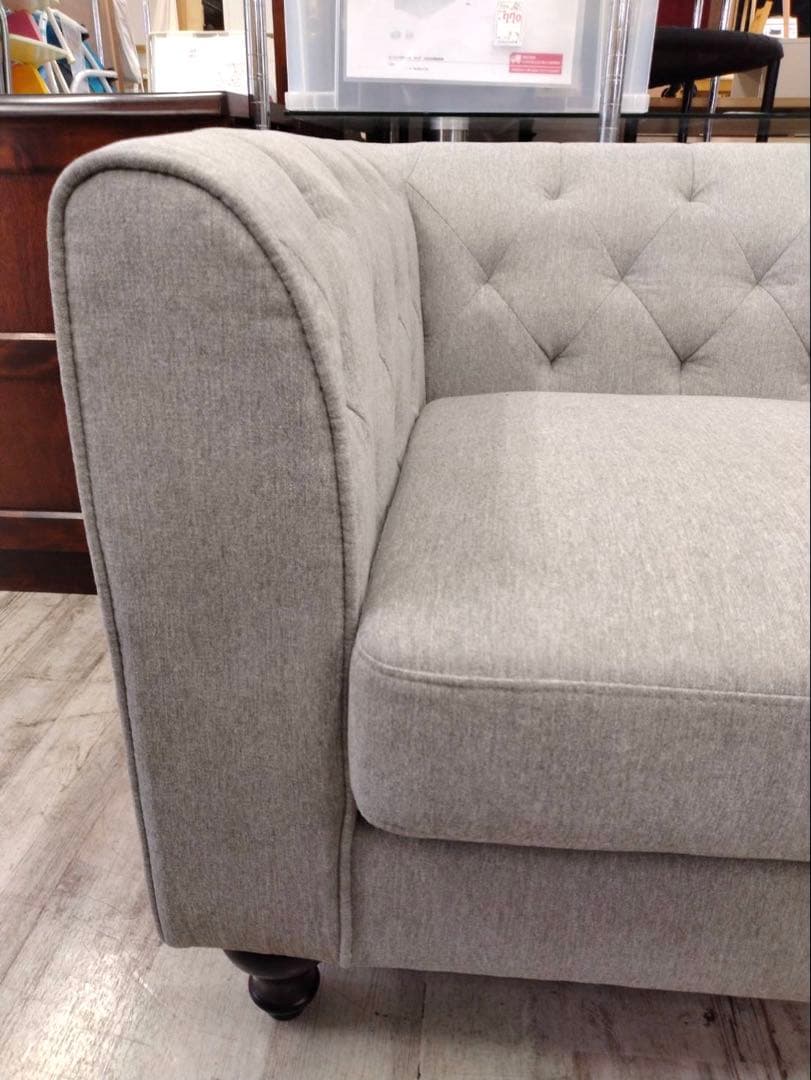 展示品❗2人掛けソファ　ファブリック　アンティーク風　ろくろ脚　北九州福岡市限定