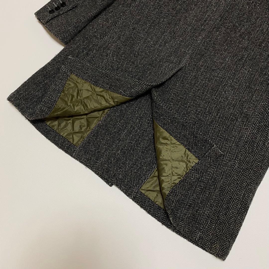 ハリスツイード×フリークスストア チェスターコート ヘリンボーン キルティング
