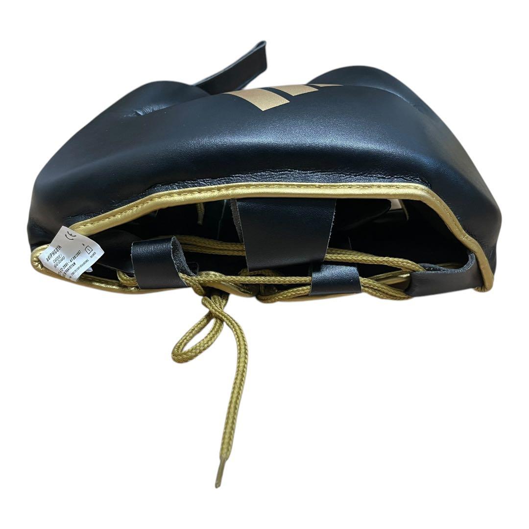 【美品】アディダス ボクシング PRO ヘッドギア ブラックｘゴールド Mサイズ