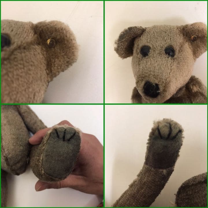 希少な年代物のアンティークテディベア　steiff社