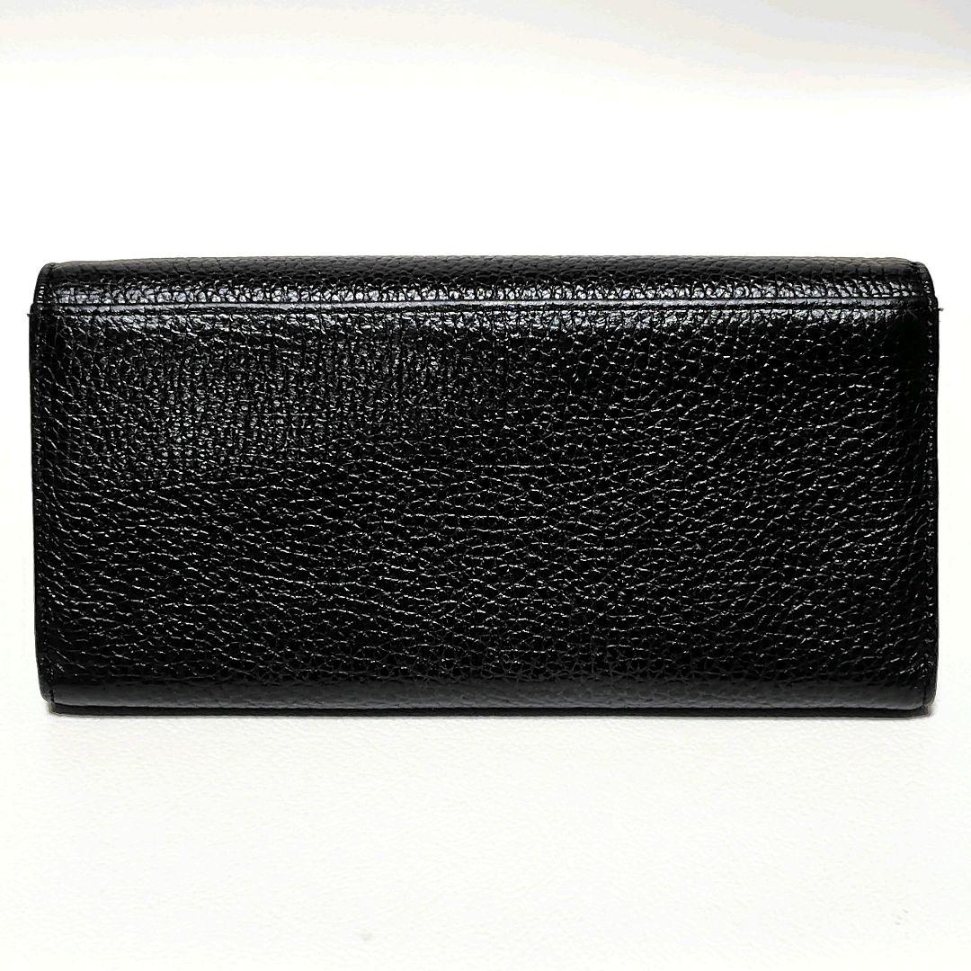 極美品✨　アニエスベー　長財布　黒　シボ革　金具ロゴ　大人気