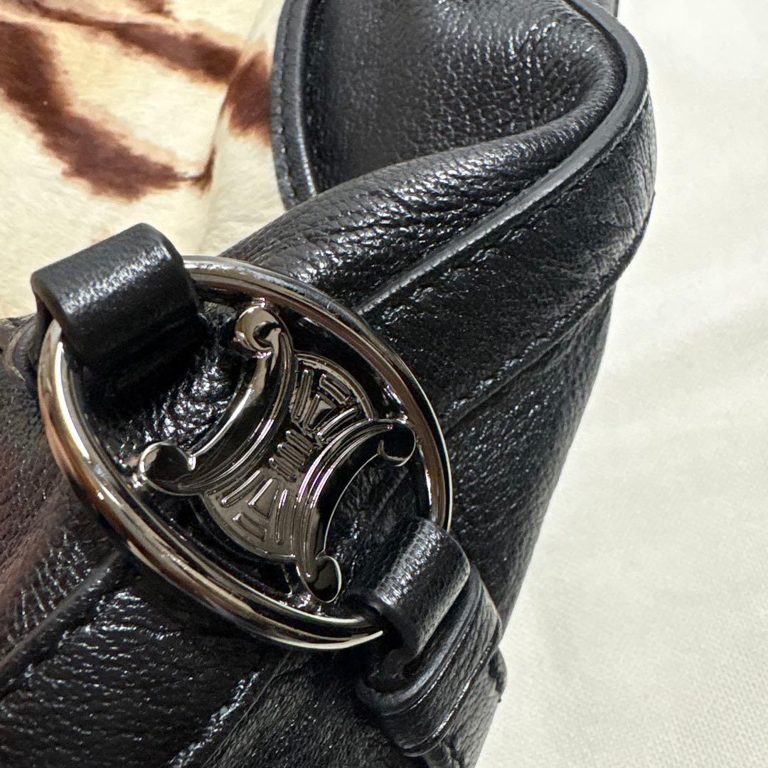 未使用近■ セリーヌ CELINE ハラコ2way アニマル柄 バッグ