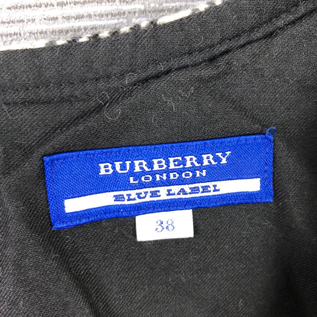 BURBERRY チェック ウール ジャンパースカート 38 ベージュ