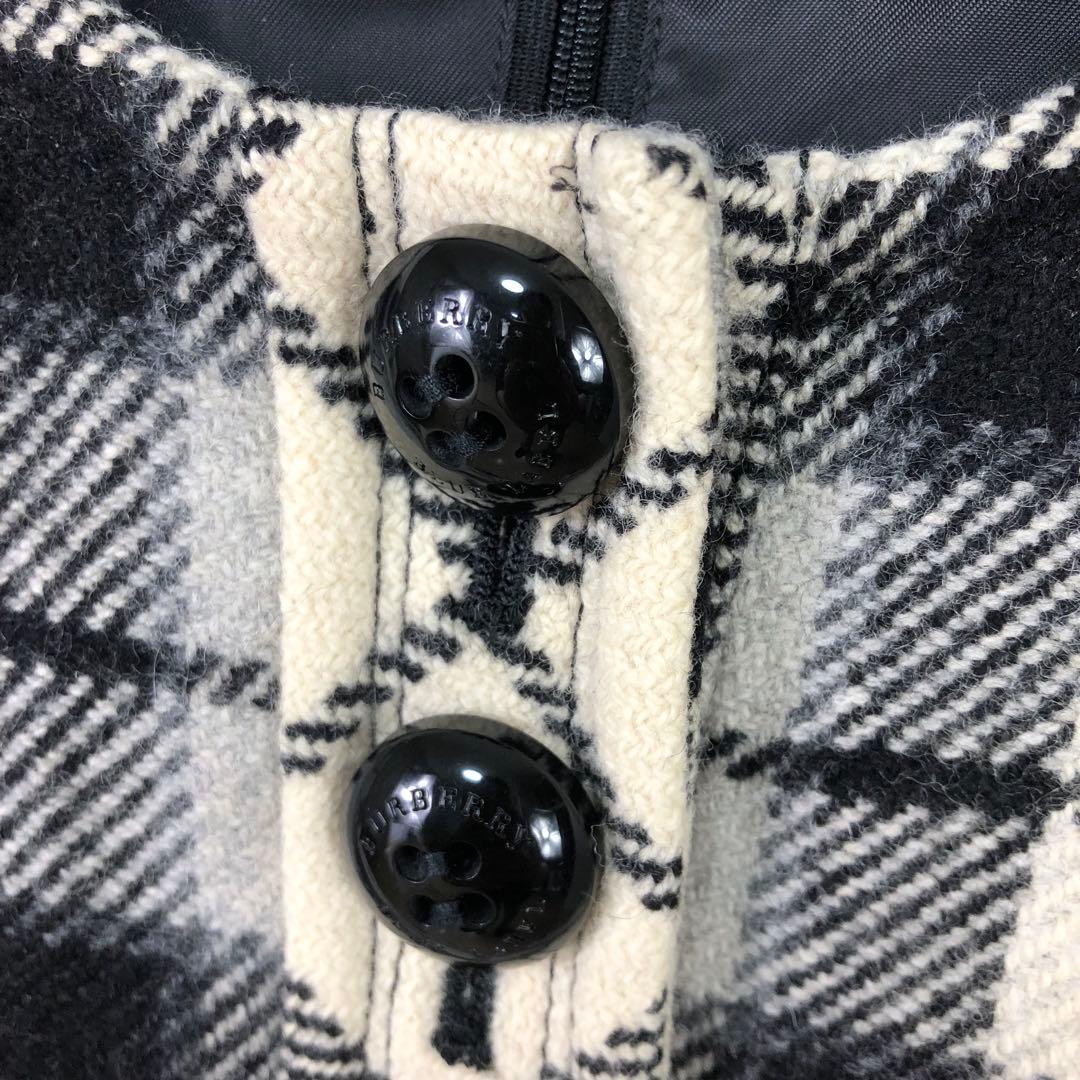 BURBERRY チェック ウール ジャンパースカート 38 ベージュ