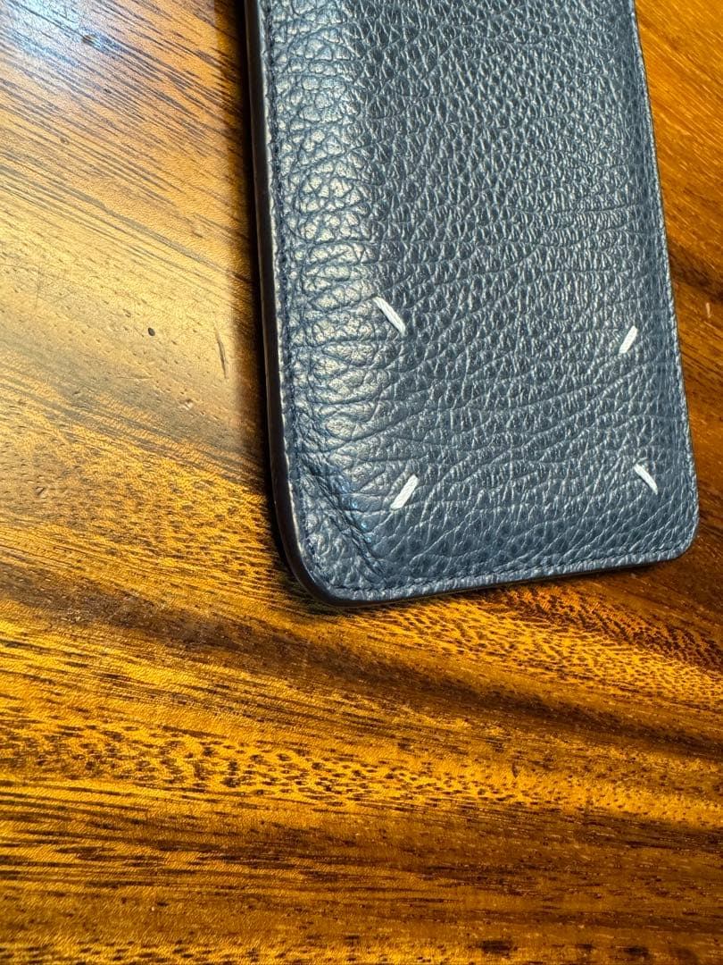 Maison Margiela レザー製 iphoneケース（紺・ネイビー）