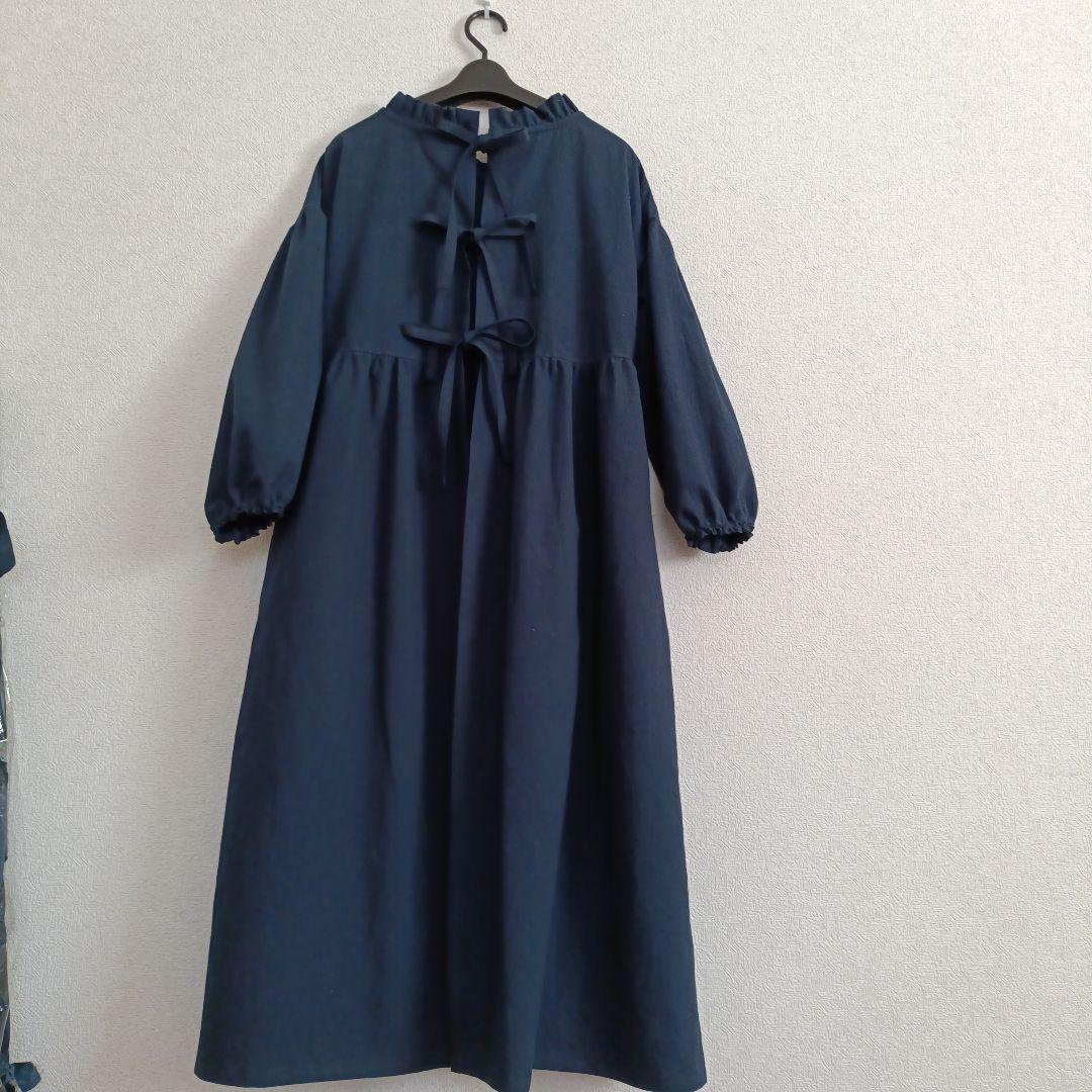 ハンドメイドおしゃれ大人可愛い　ワンピースチュニック　割烹着