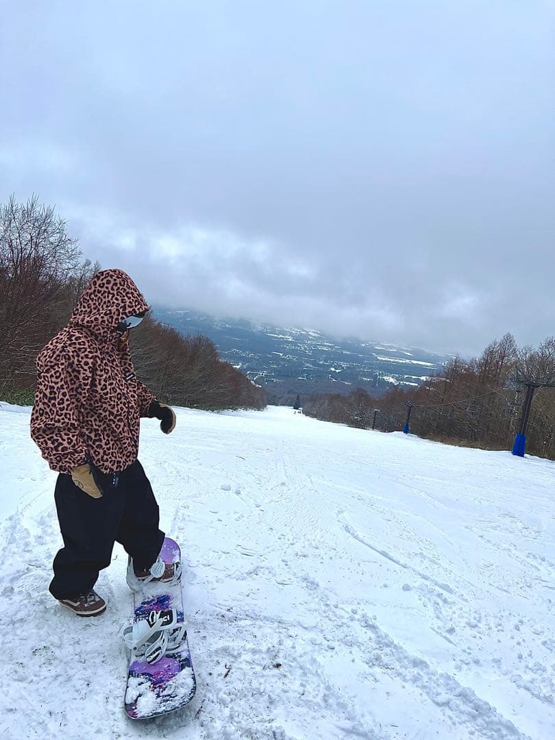 HIMANI ヒョウ柄 スノーボードウェア 上下セット Sサイズ