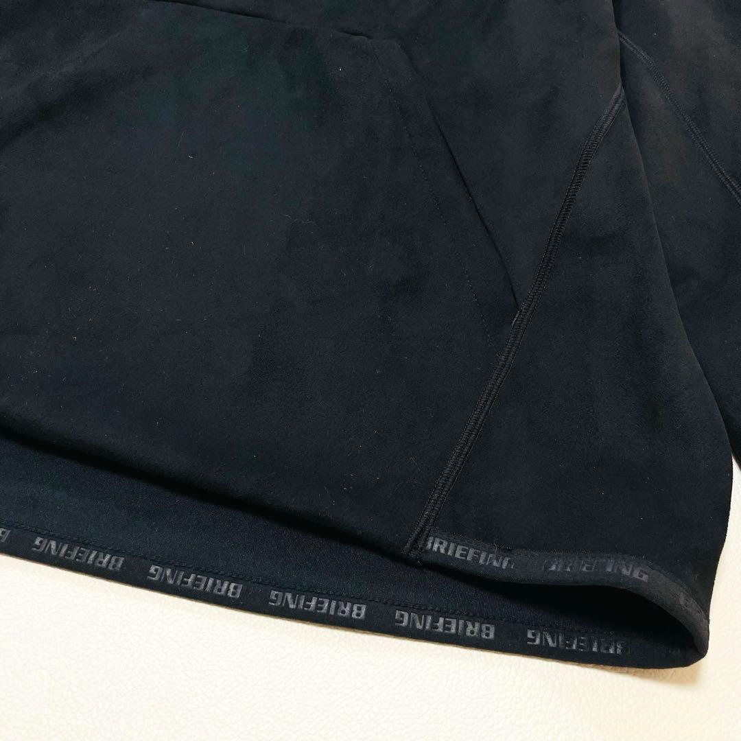 6512【美品】　ブリーフィング　プルオーバーパーカー　スウェード調　23年　黒
