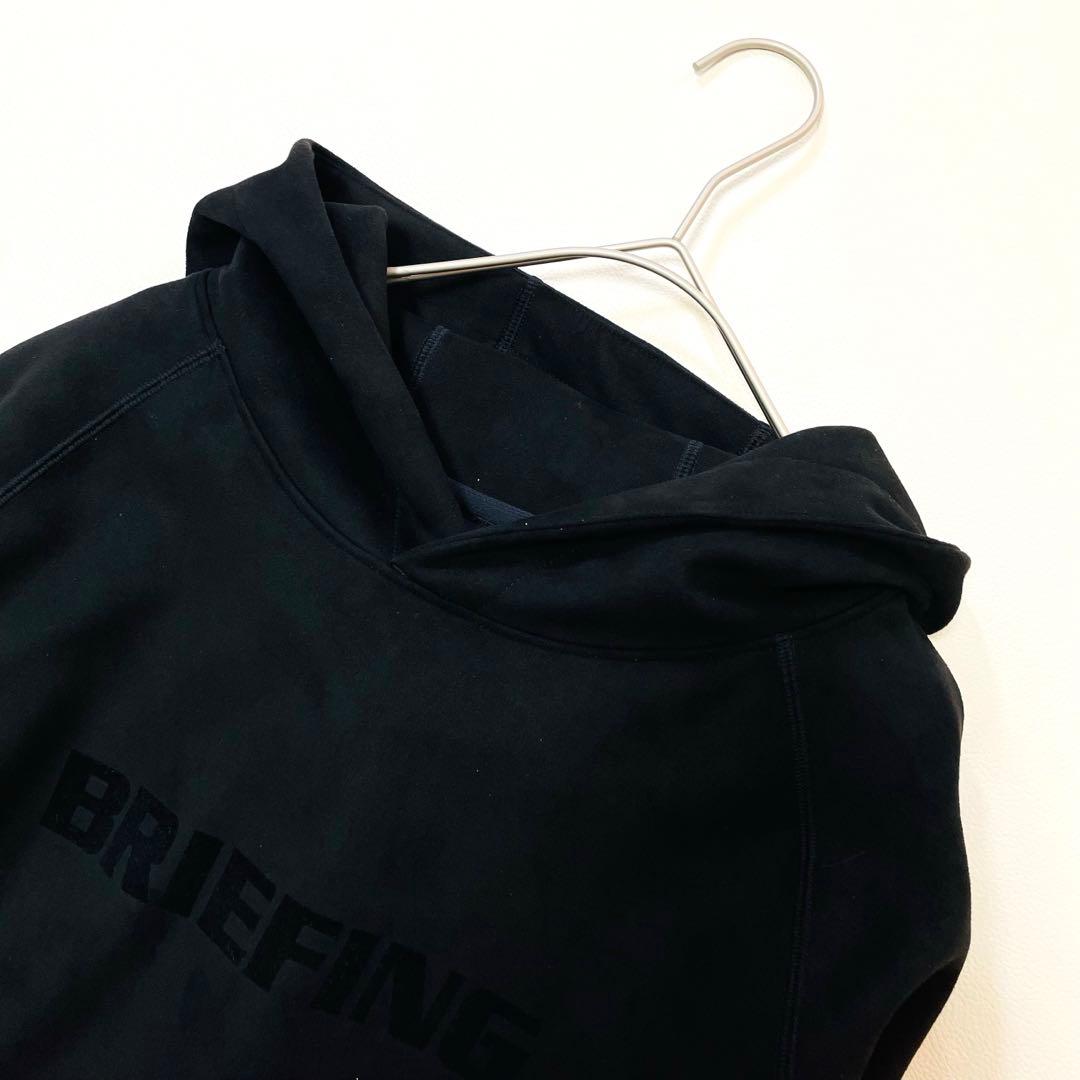 6512【美品】　ブリーフィング　プルオーバーパーカー　スウェード調　23年　黒