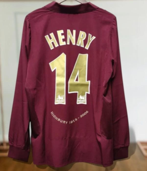 05-06 アーセナル 14番 アンリ 長袖 ユニフォーム