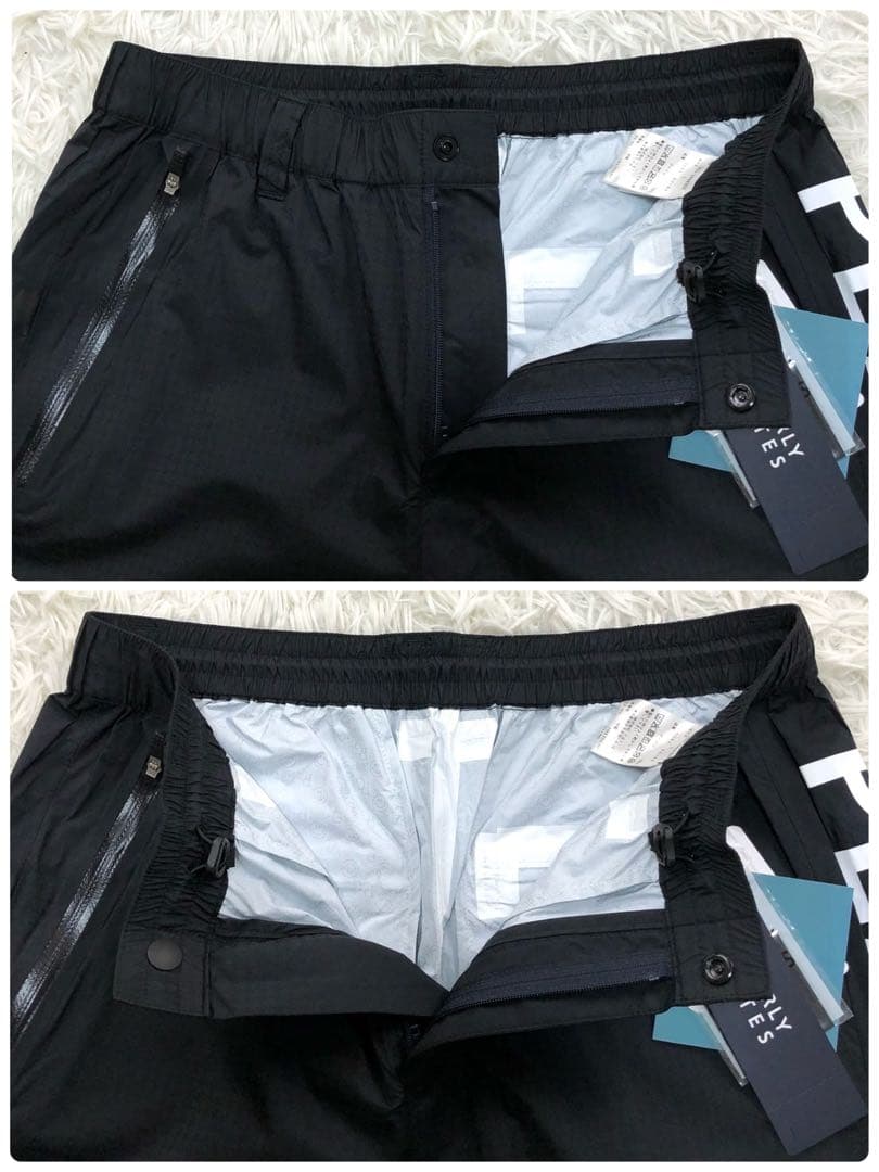 【新品】PEARLY GATES 透湿防水 ドビー柄 レインパンツ ブラック 1