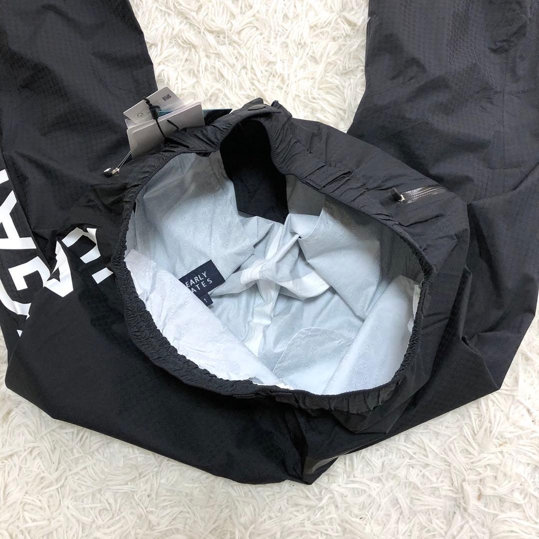 【新品】PEARLY GATES 透湿防水 ドビー柄 レインパンツ ブラック 1