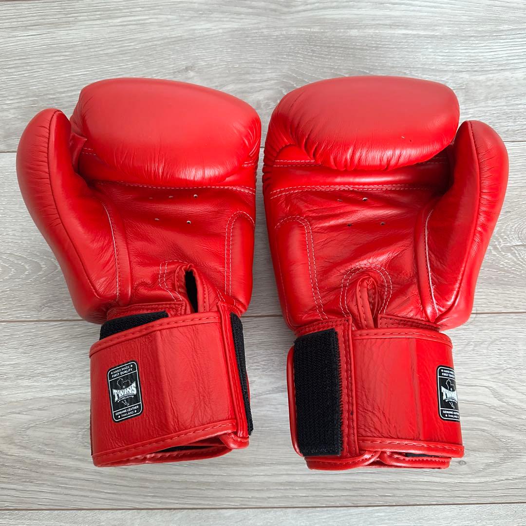 TWINS SPECIAL レザー ボクシンググローブ 12oz レッド