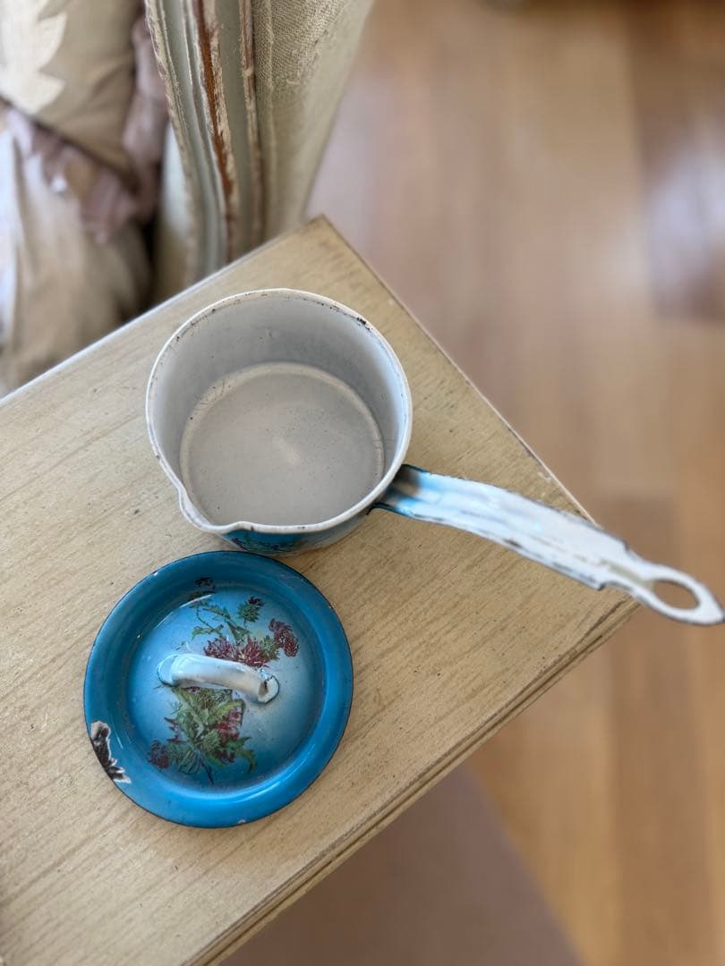 フランスアンティークホーローJapy社ウェディングセット スキマー