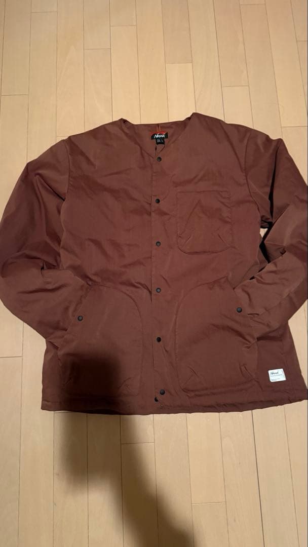 最終価格　NANGA ヒノックリップストップ インナー ダウン カーディガン　L