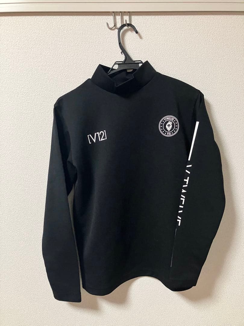 [V12] ハイネック黒シャツ　v122310mk08