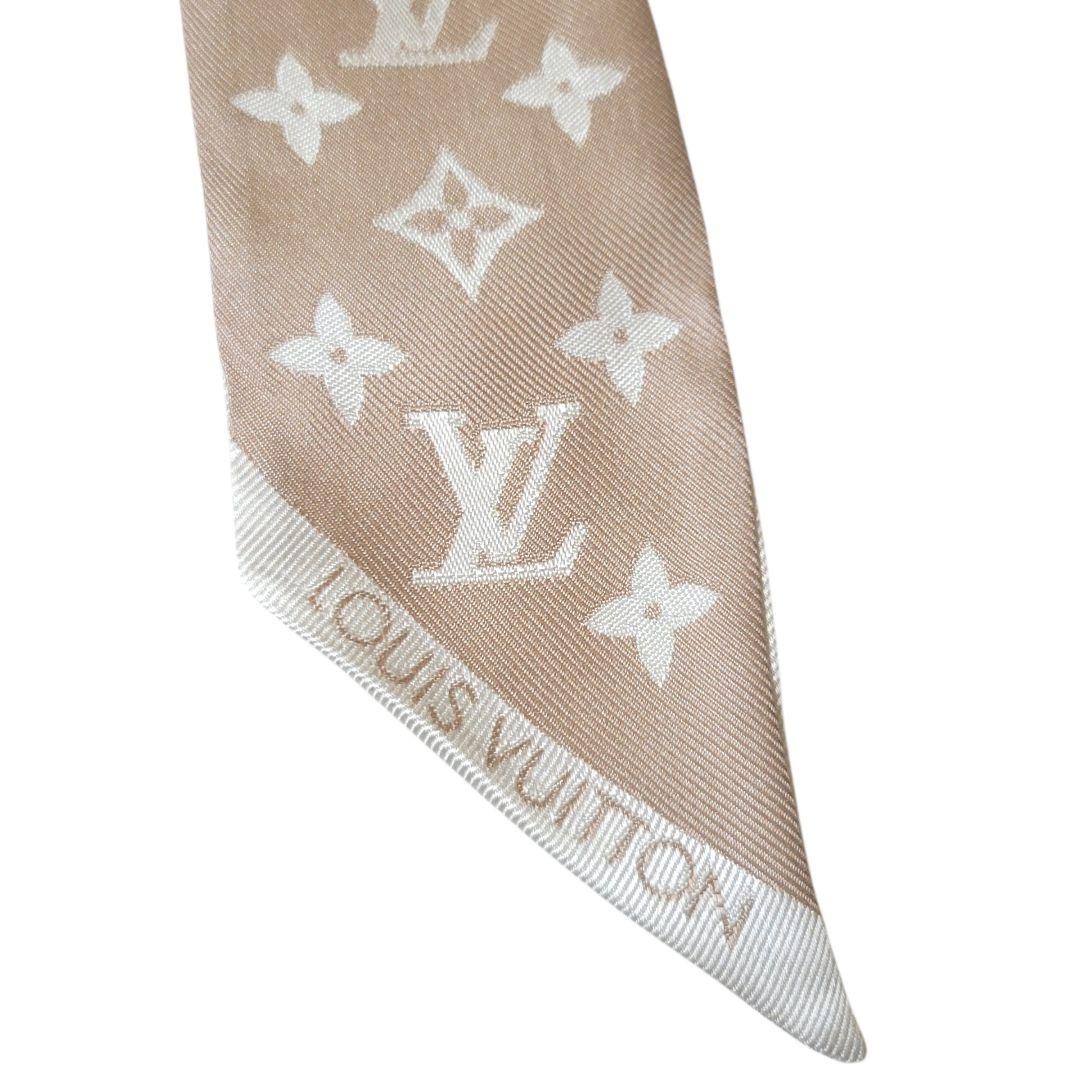 美品☆ルイヴィトン スカーフ バンドーBB モノグラム インフィニティ ベージュ