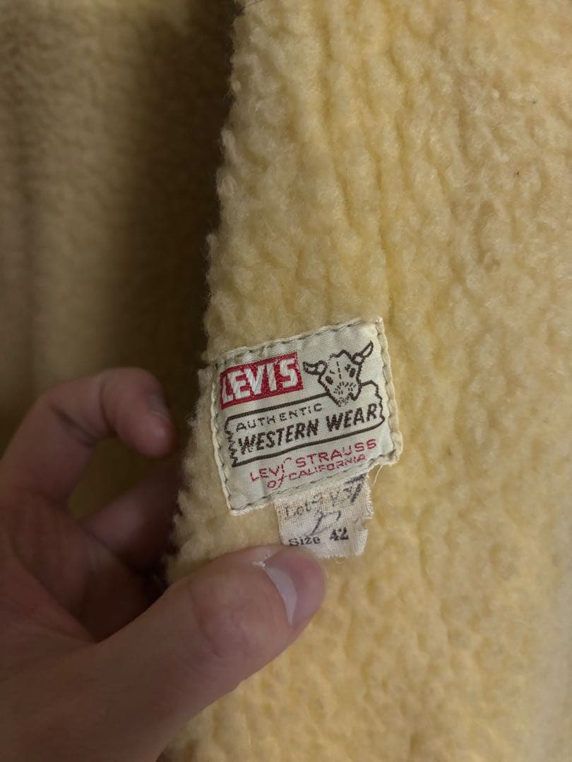 50s LEVIS スウェード レザー ボア ジャケット ショートホーン