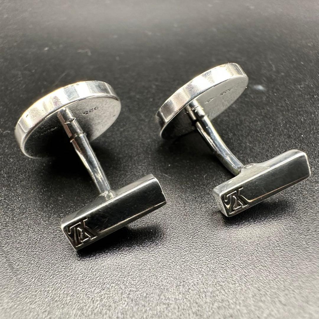 極美品✨　ルイヴィトン　カフス　M64482 ダミエ　シルバー　1438