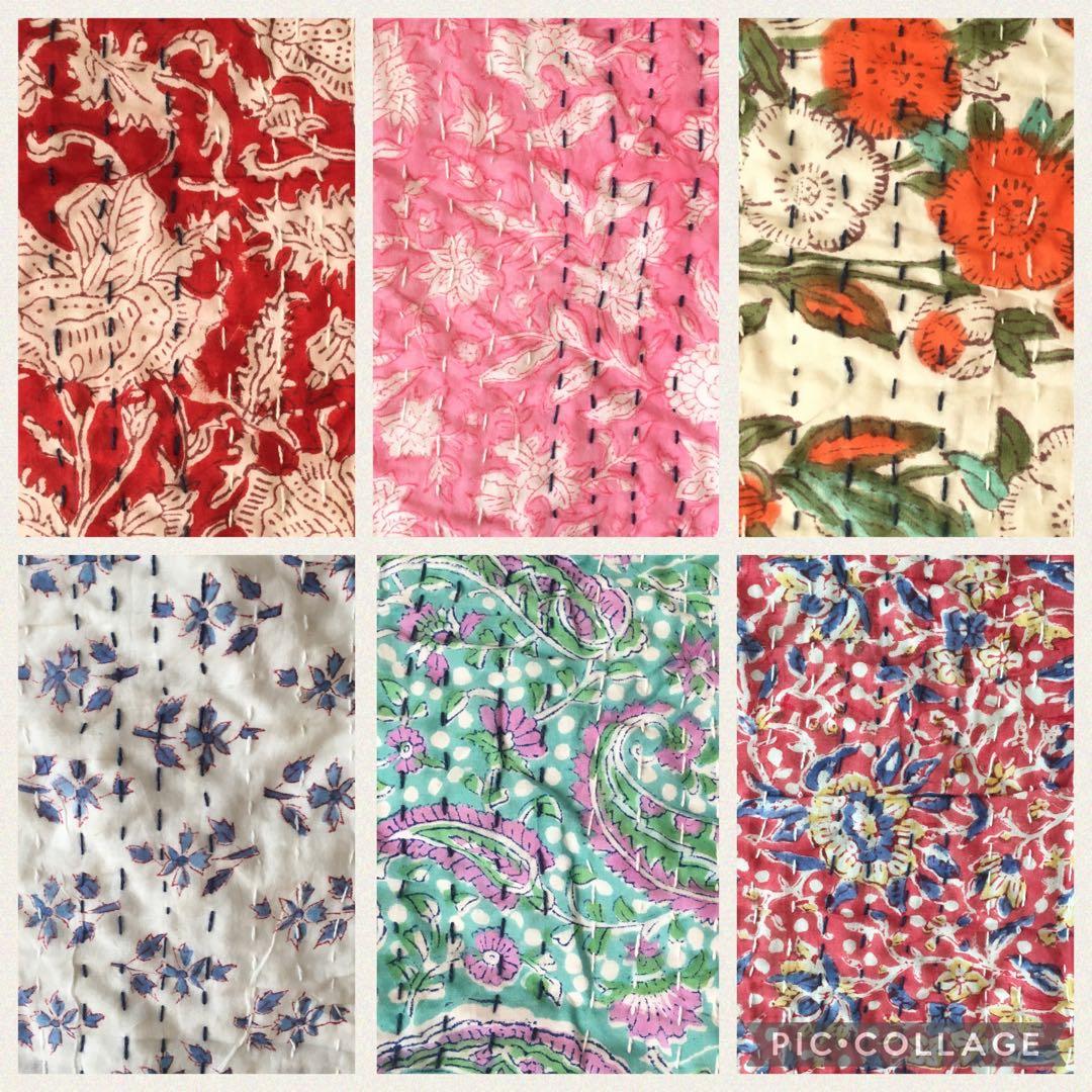 ブロックプリント パッチワーク カンタキルト - メルカリ