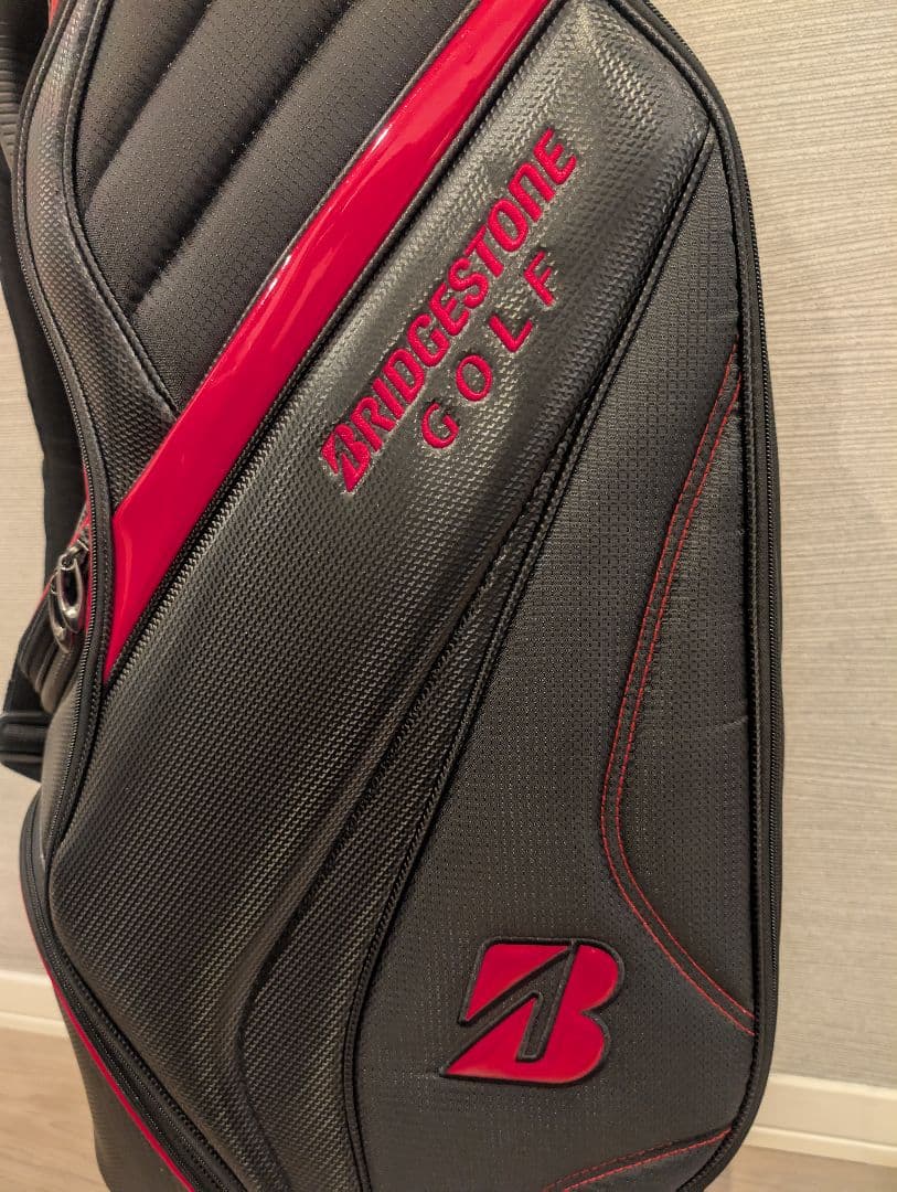 ブリヂストン キャディバッグ 軽量ベーシックモデル （黒/赤）