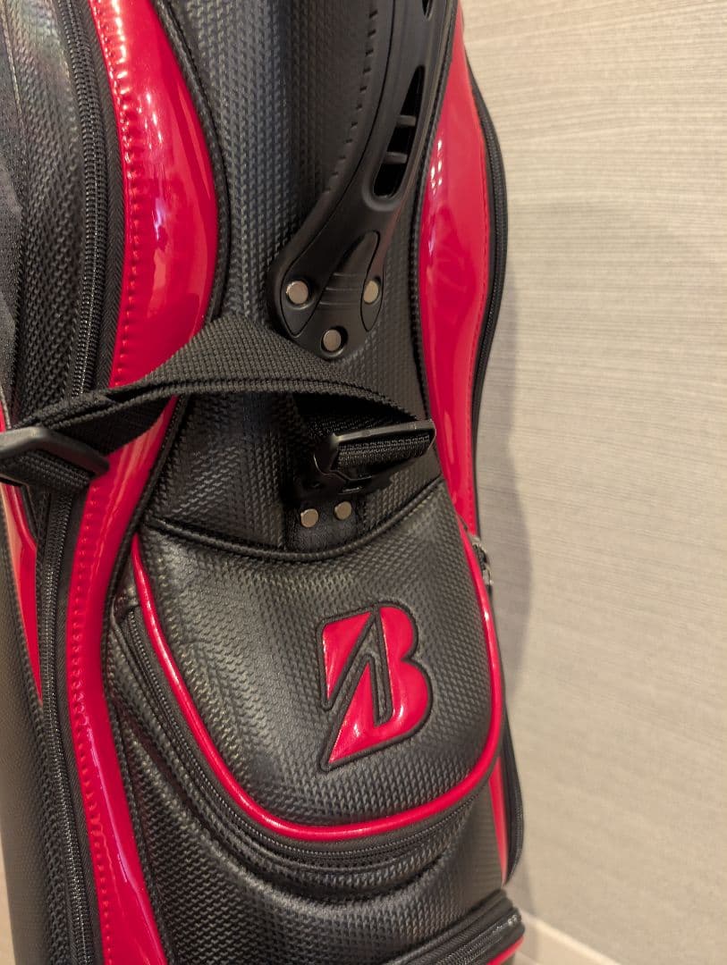 ブリヂストン キャディバッグ 軽量ベーシックモデル （黒/赤）