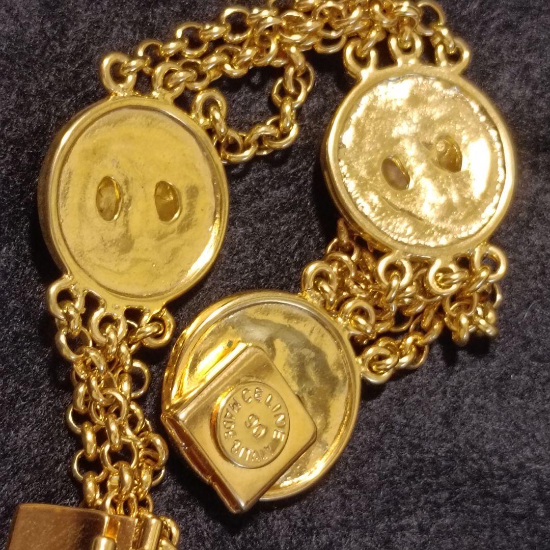 セリーヌ　ブレスレット　ゴールド　ボール　スター　巾着付き