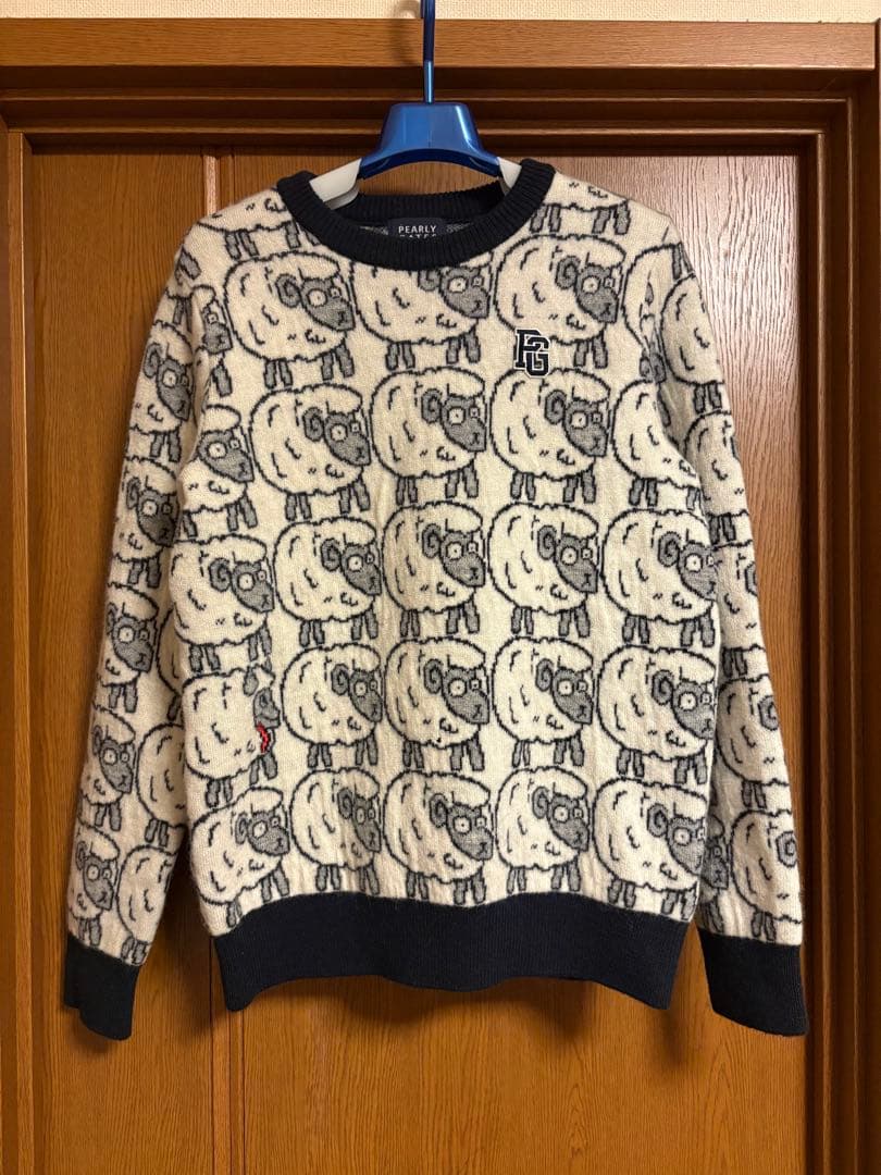 パーリーゲイツ　羊　狼　総柄　サイズ4 ウール100%