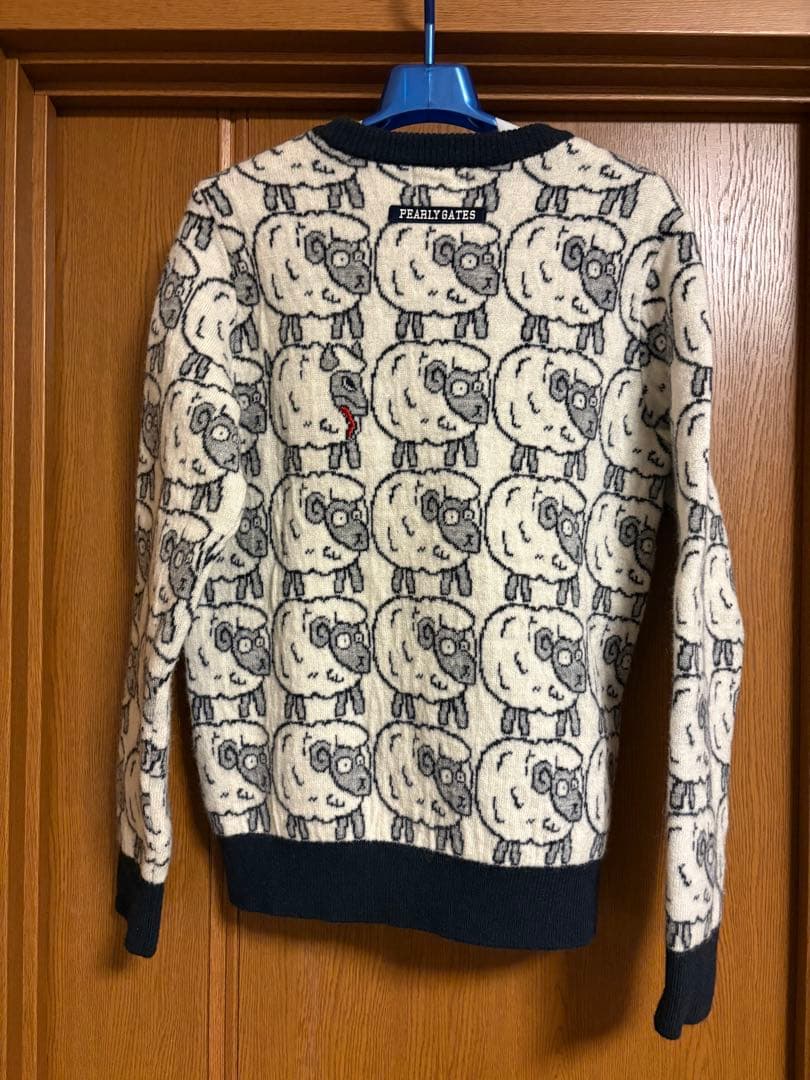 パーリーゲイツ　羊　狼　総柄　サイズ4 ウール100%