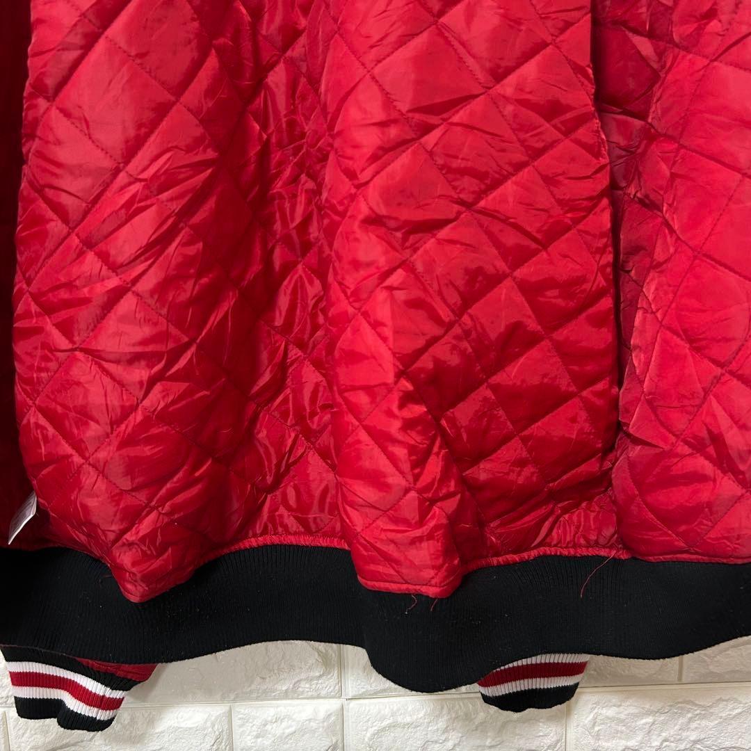 【ミッチェルアンドネス　シカゴブルズ】スタジャン【メンズ2XL】レッド H2