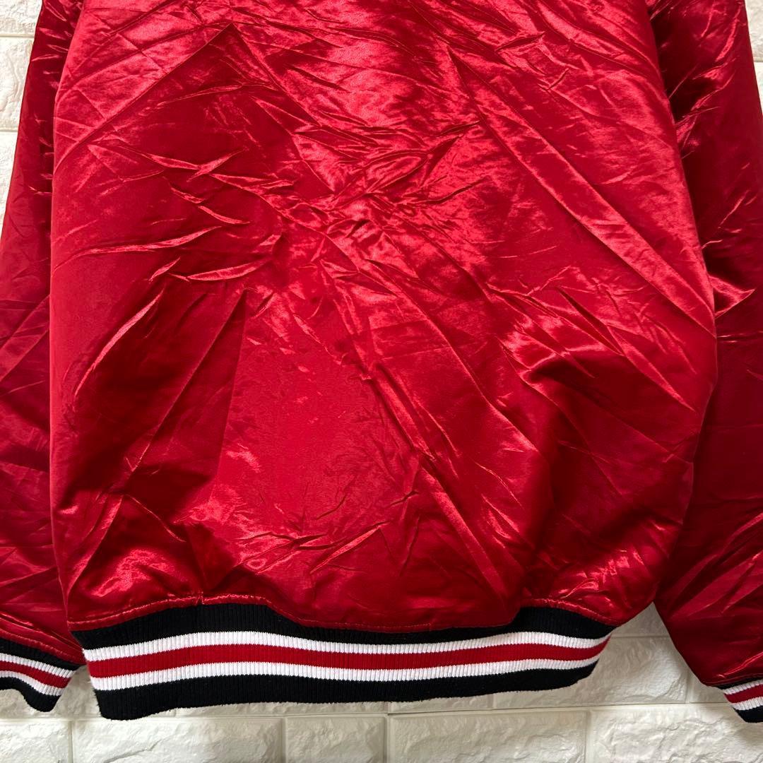 【ミッチェルアンドネス　シカゴブルズ】スタジャン【メンズ2XL】レッド H2