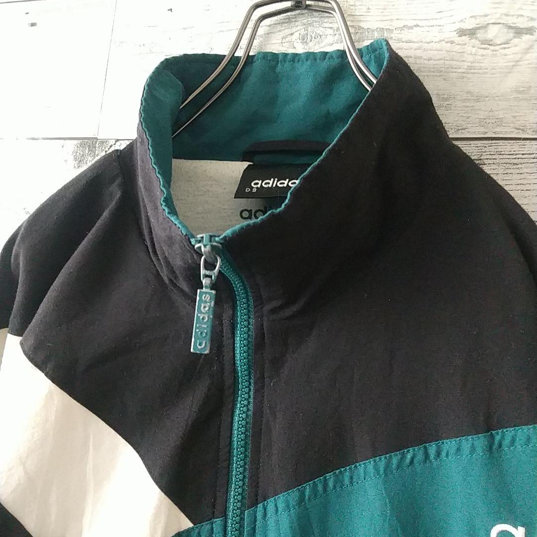 希少サイズ・デザイン☆90s アディダス 刺繍ロゴ トラックジャケット 3L
