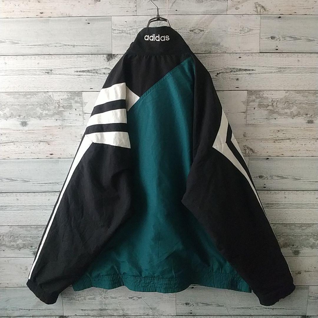 希少サイズ・デザイン☆90s アディダス 刺繍ロゴ トラックジャケット 3L
