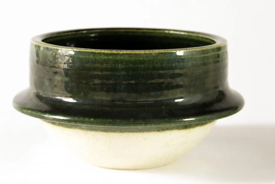 再値下げ　新品　土鍋　圡楽窯　織部 木蓋付　８寸　５合～７合炊き　伊賀焼　土楽