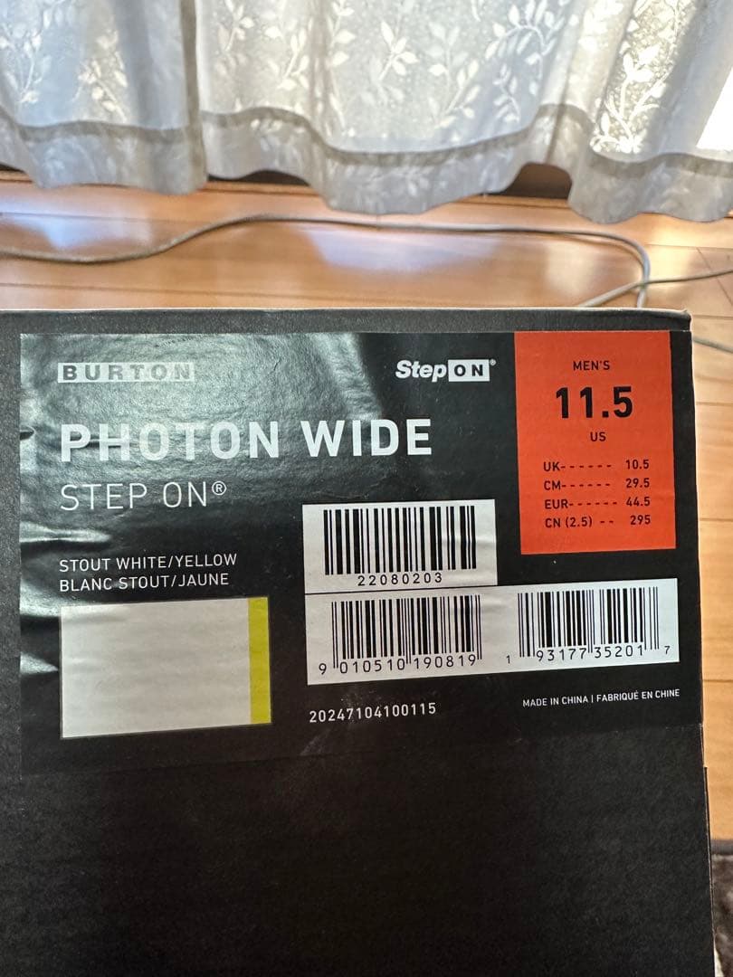 BURTON Photon step on 11.5 バイディング　セット